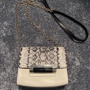 Diane Von Furstenburg mini bag White and black with gold chain